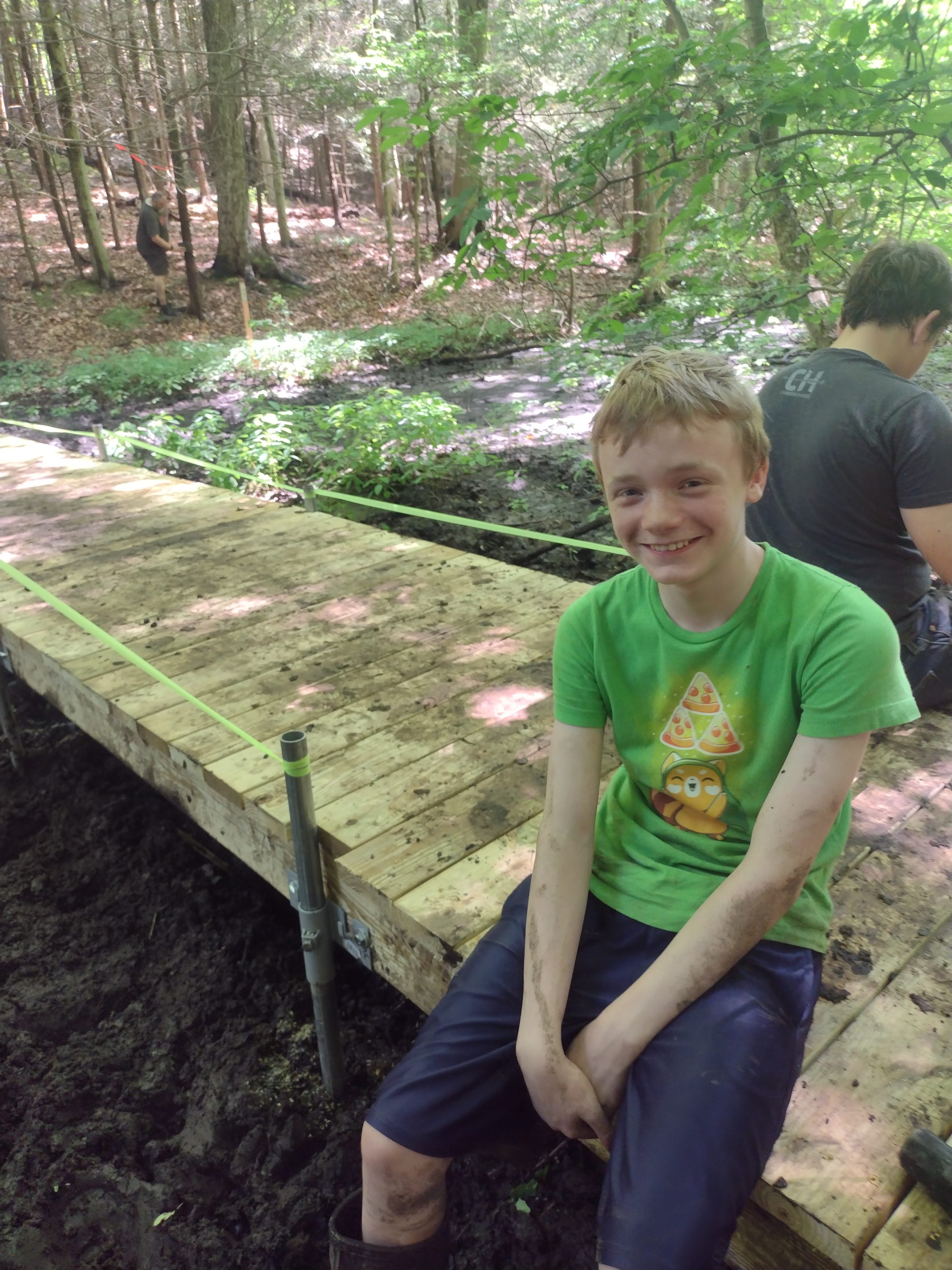 Scout Builds Bridge from Herman Road FWF to Whiting Road Trails